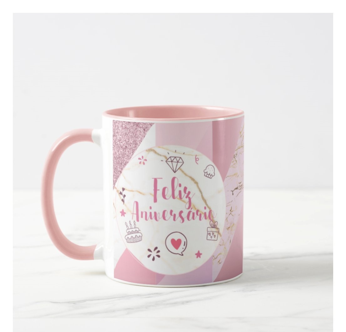 Caneca Personalizada Feliz Aniversário Feminina - Outros (Aniversário)