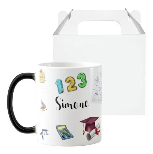 Caneca Mágica Especial com Nome para Professor de Matemática