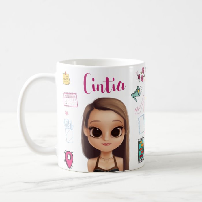 Conjunto Almofada Decorativa Caneca Para Cerimonialista Branco Profissão