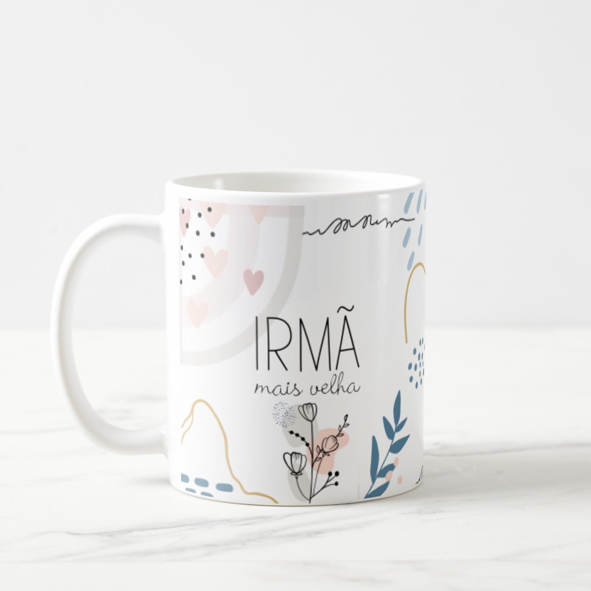 Caneca Presente Criativo Surpresa para Irmã Mais Velha - Família (Irmã(o))