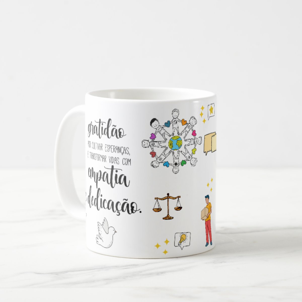 Caneca Profissão Presente Criativo Assistente Social