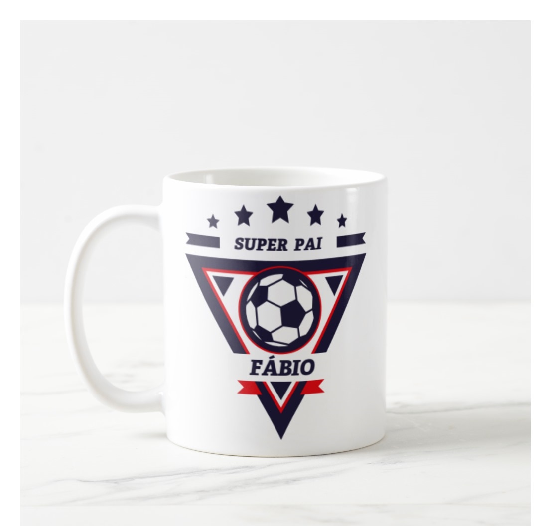 Caneca Futebol Presente Criativo Super Pai Jogador