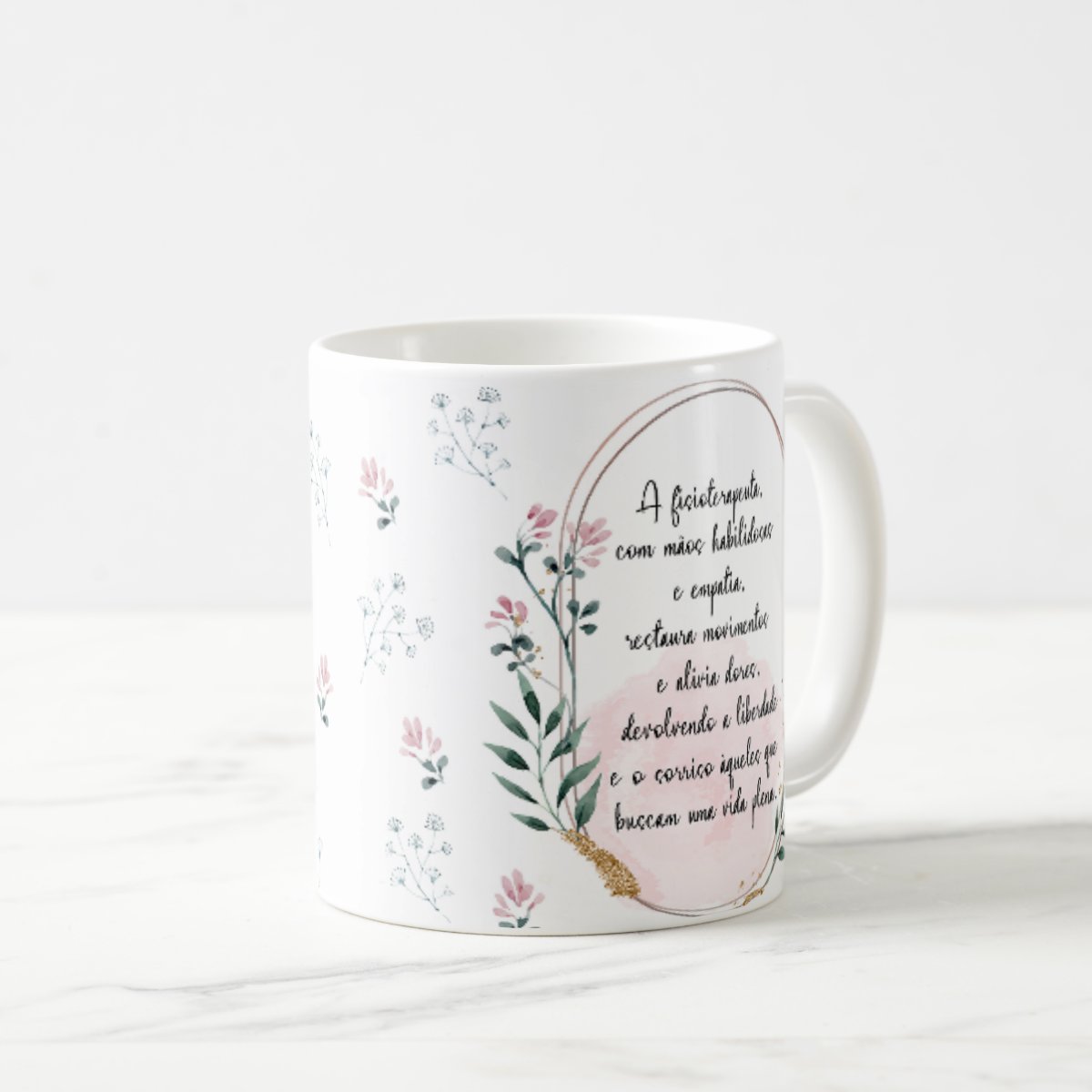 Caneca Feminina Delicada Presente Profissão Fisioterapia