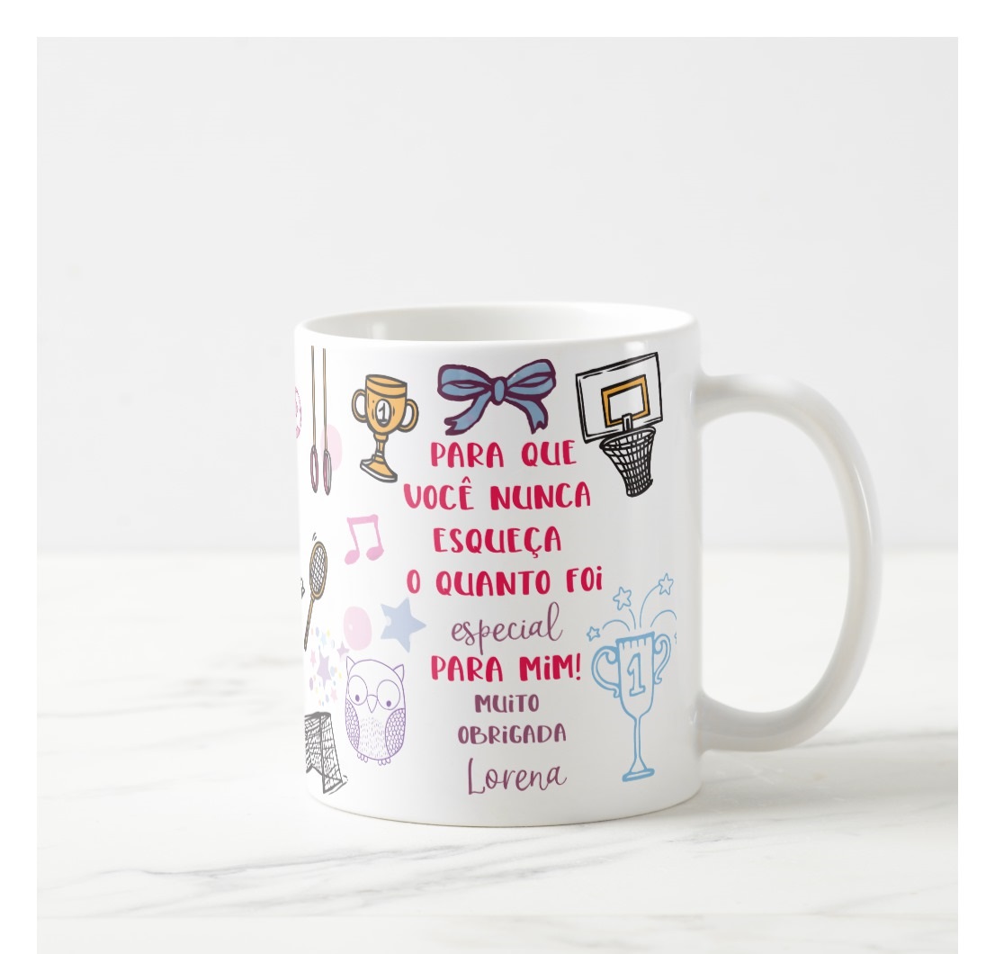 Caneca Professora Presente Professores Educação Física