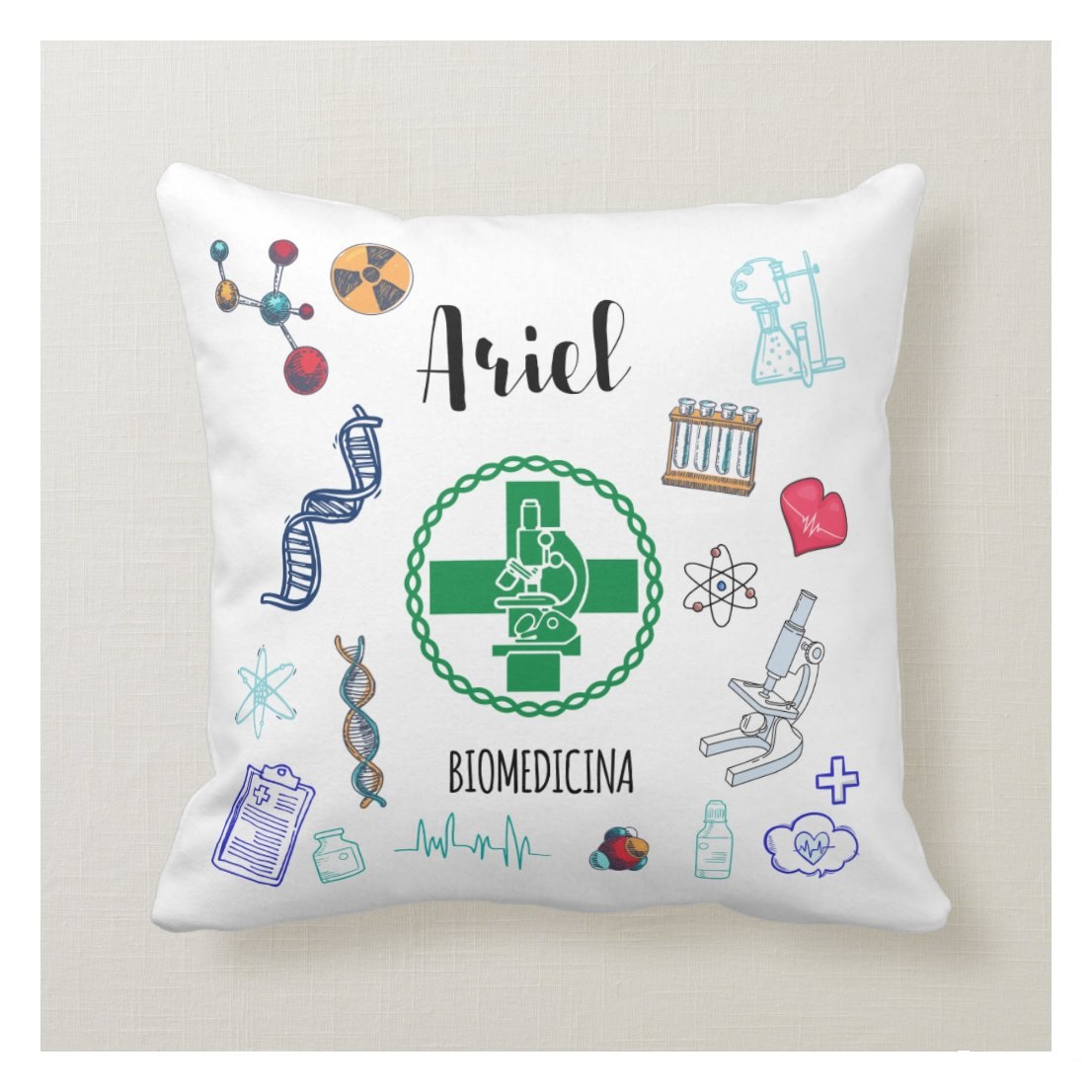 Almofada Decoração Profissão Biomedicina Presente Biomédico
