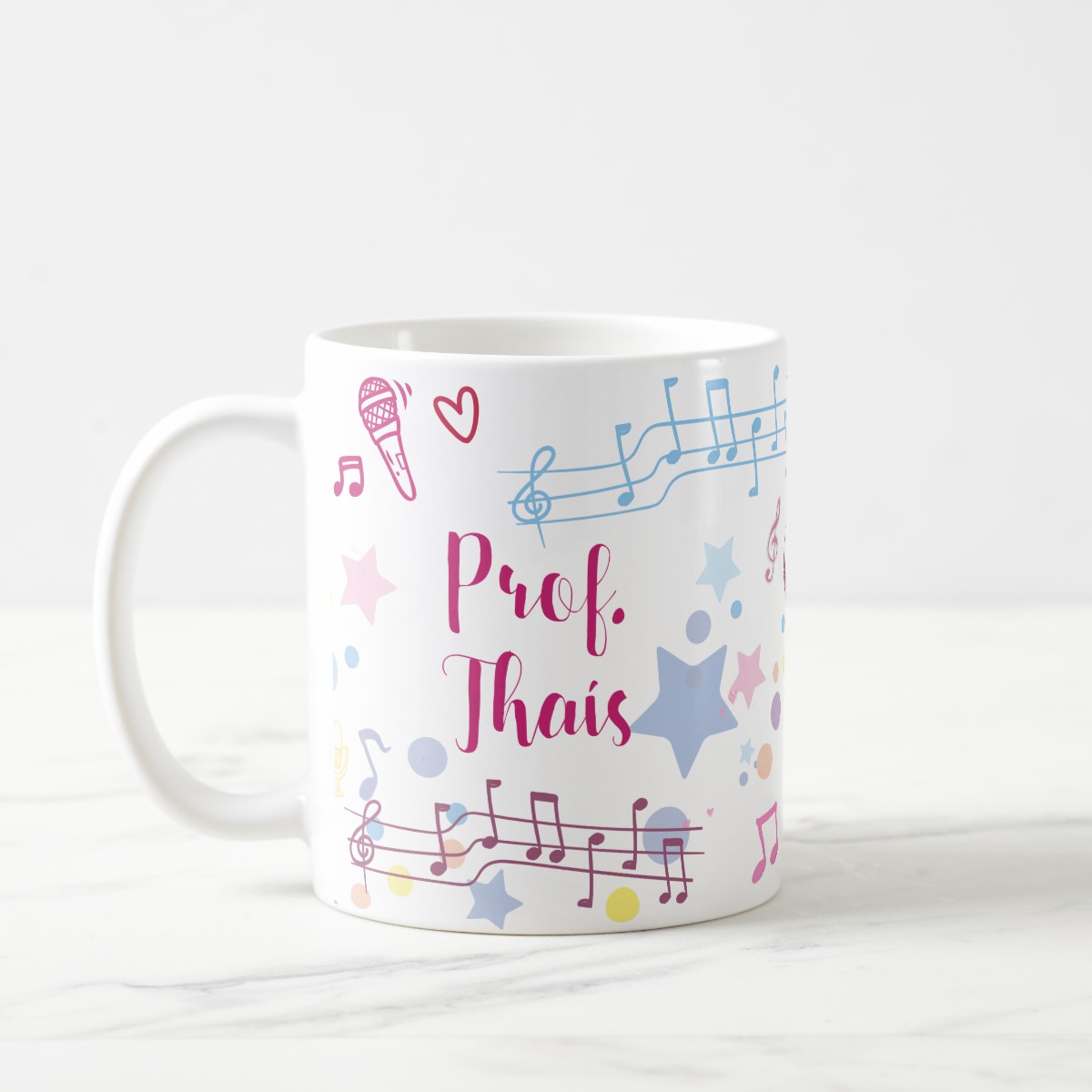 Caneca Personalizada Professora de Música com Nome