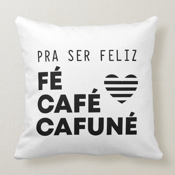 Almofada Personalizada Criativa Presente Fé, Café e Cafuné - Outros (almofada Fé, Café e Cafuné)