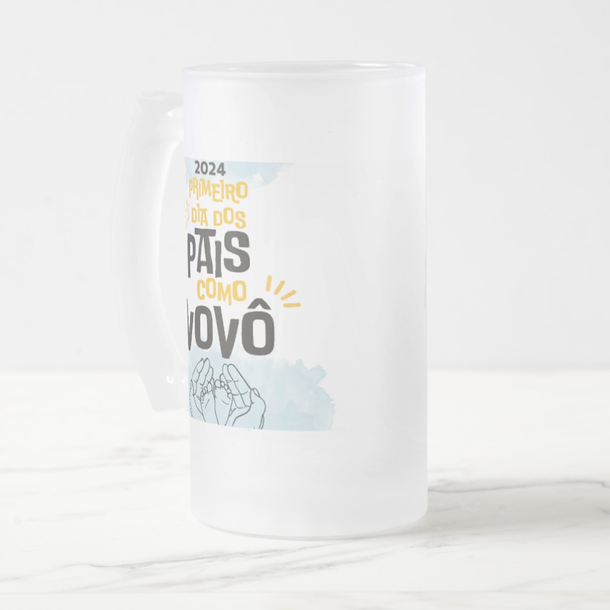 Copo de Cerveja Personalizado Primeiro Dia dos Pais Como Avô