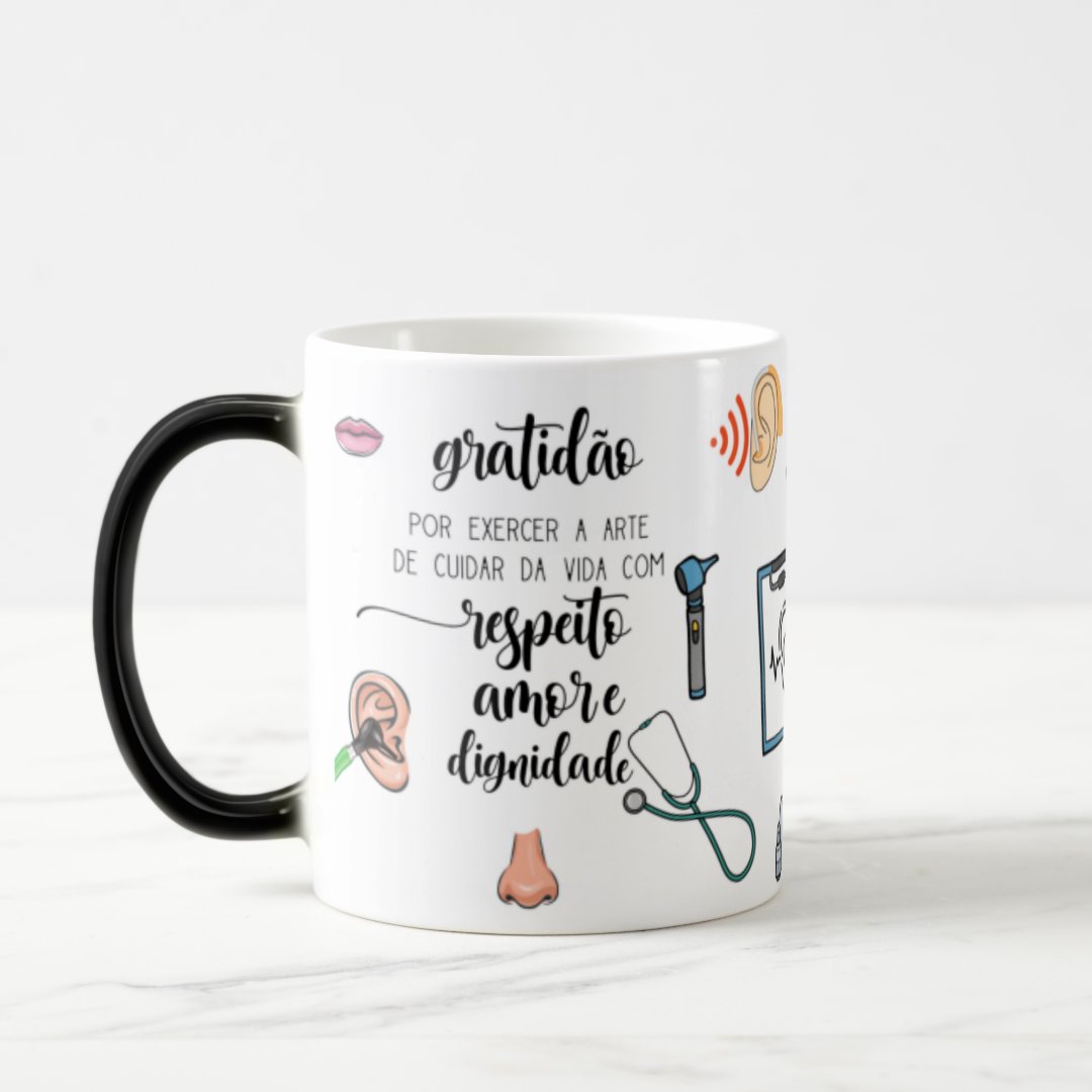 Caneca Mágica Presente Criativo para Otorrinolaringologista