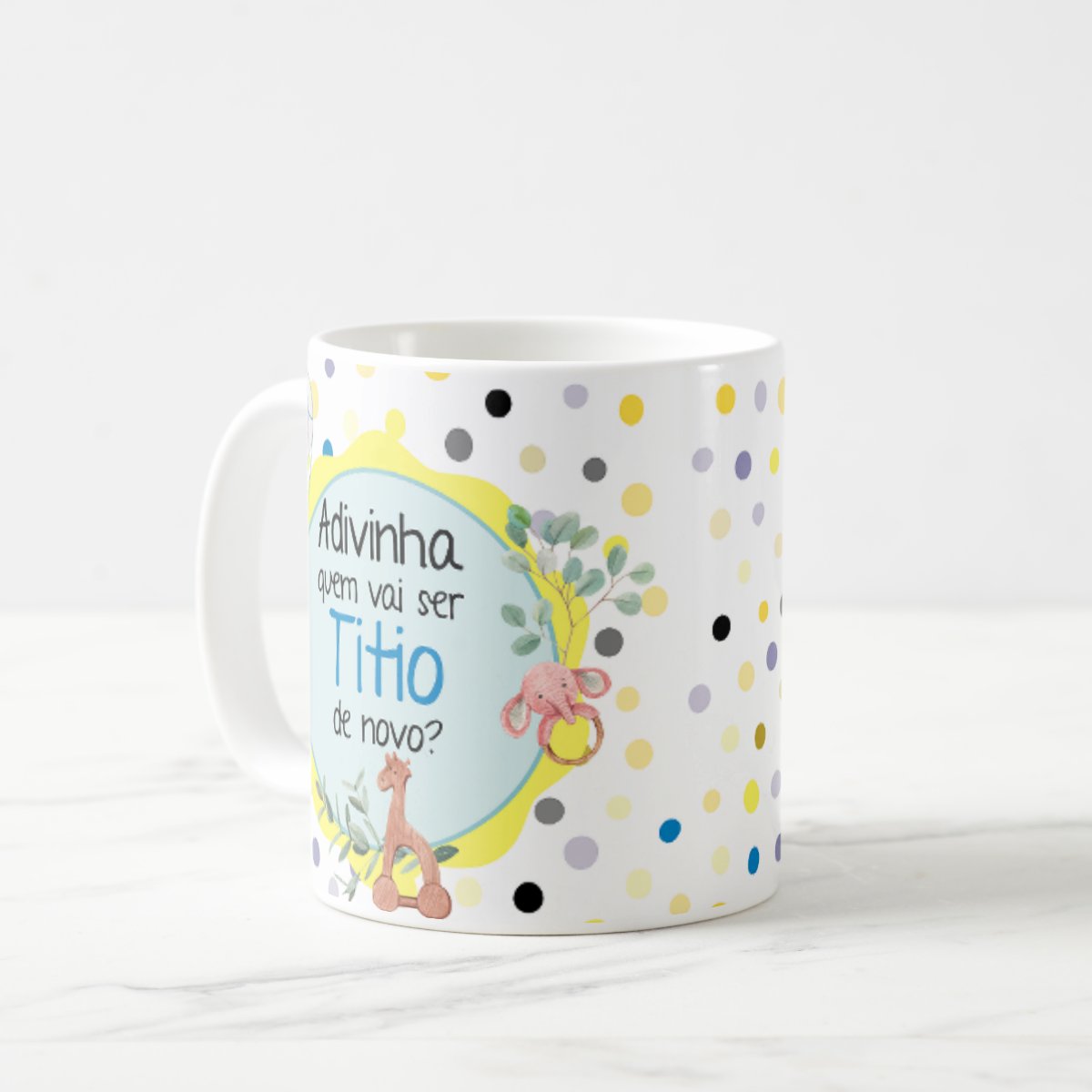 Caneca Especial Surpresa Revelar Nova Gravidez Família Tio