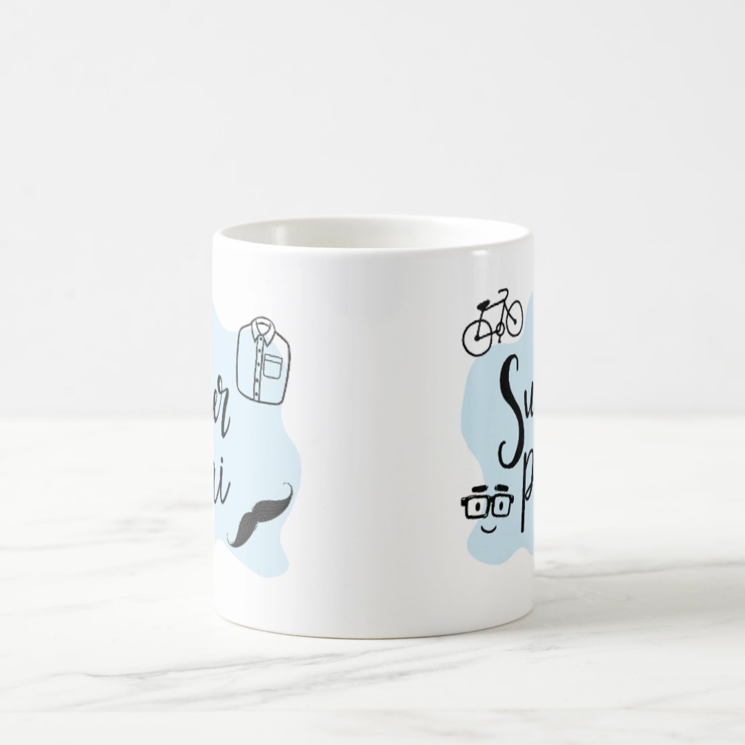 Caneca Mágica Presente Divertido Super Pai Dia dos Pais