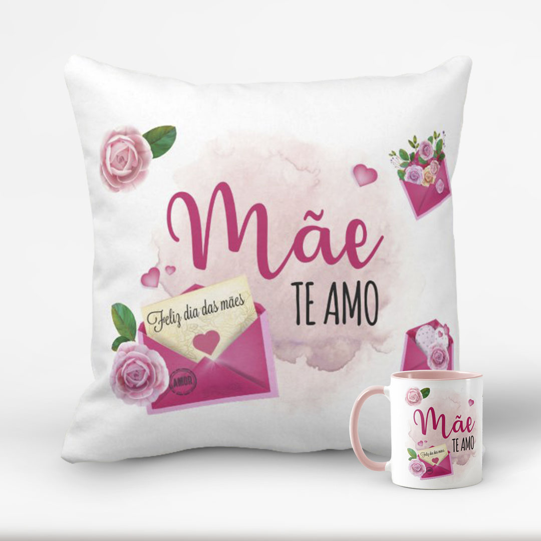 Almofada Personalizada com Nome 40x40cm Dia das Mães Presente para Mãe Decorativa 🌷 - Família (Mãe)