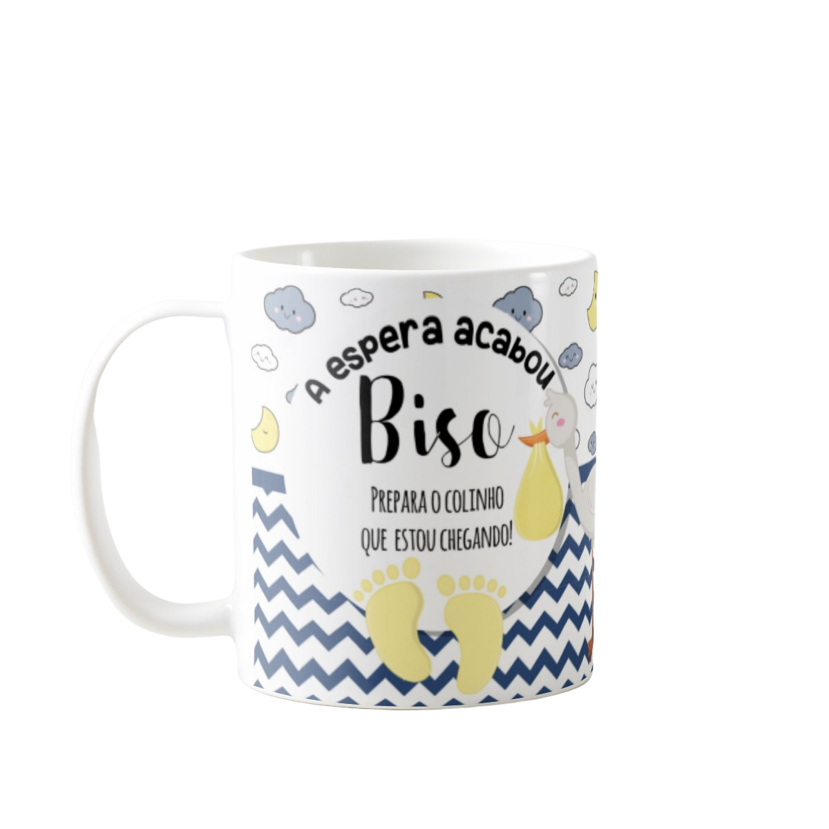 Caneca Gravidez Presente Bisavô Biso Prepara o Colinho
