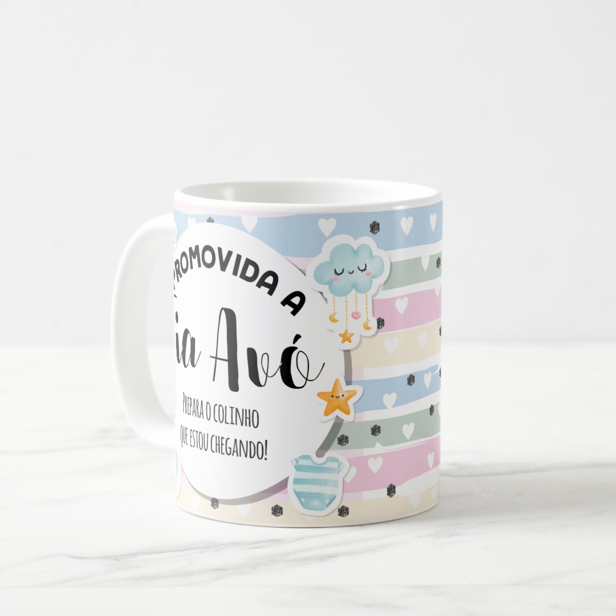Caneca Presente Gravidez para Tia Avó Tivó Familia Cresceu