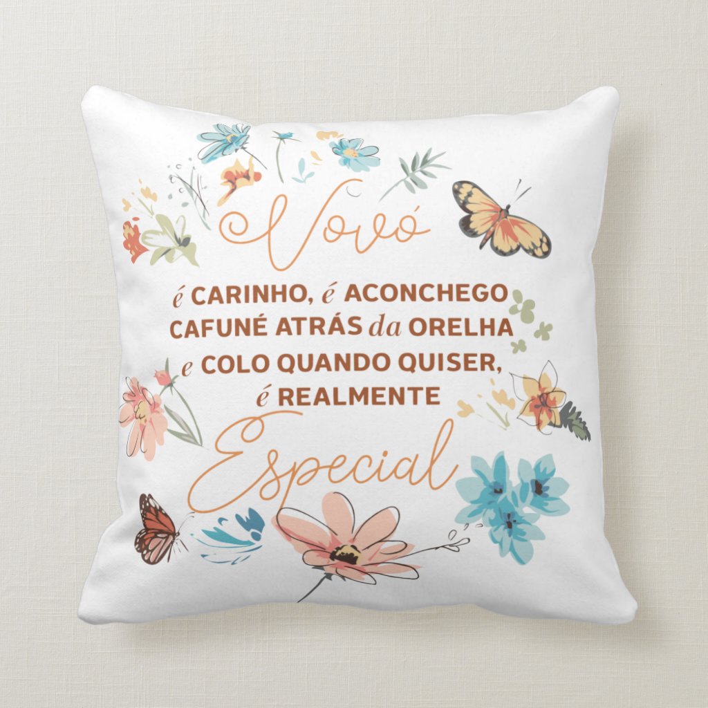Almofada para Presente Criativo para Avó Vovó Especial - Família (Avó/Avô)