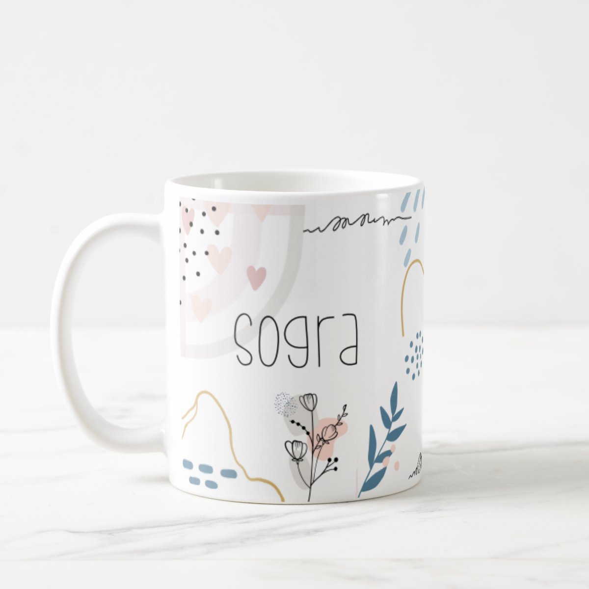 Caneca Feminina Minimalista Presente de Aniversário Sogra