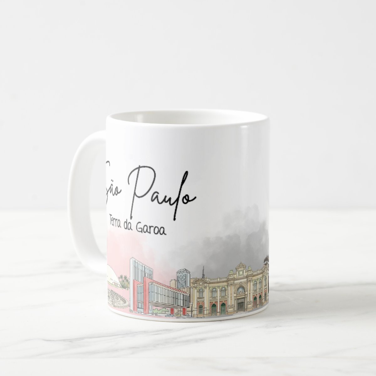 Caneca Personalizada São Paulo Lembrança Cidade Terra da Garoa