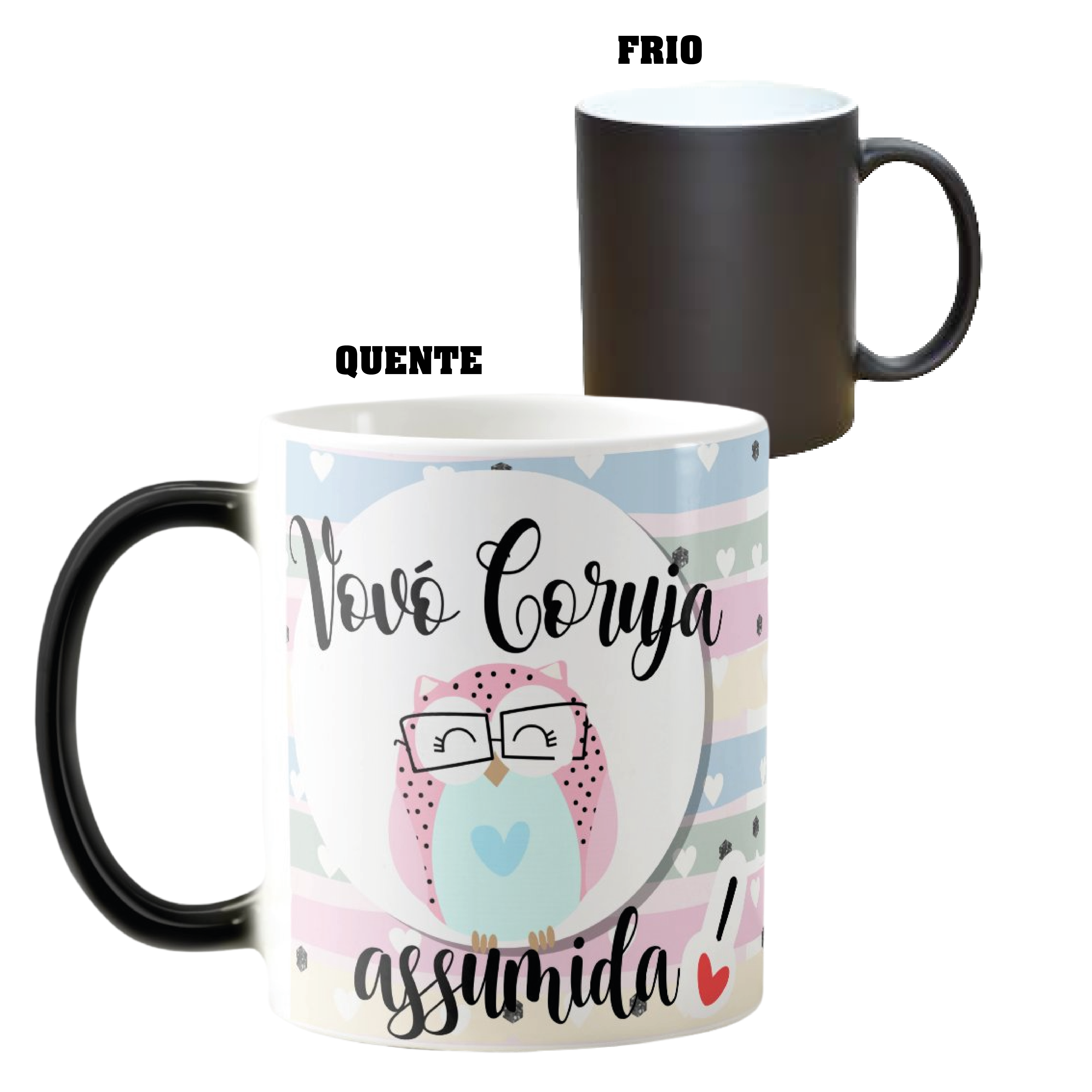 Caneca Personalizada Presente Criativo para Avó Vovó Coruja - Família (Avó/Avô)