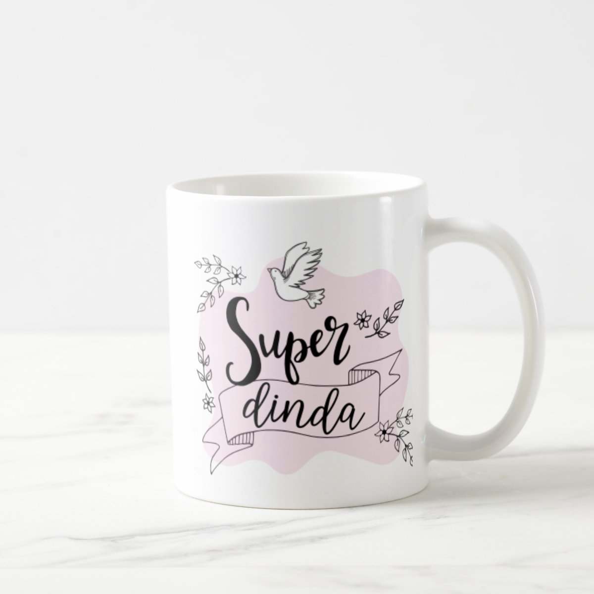 Caneca Personalizada Presente Madrinha Batizado Super Dinda