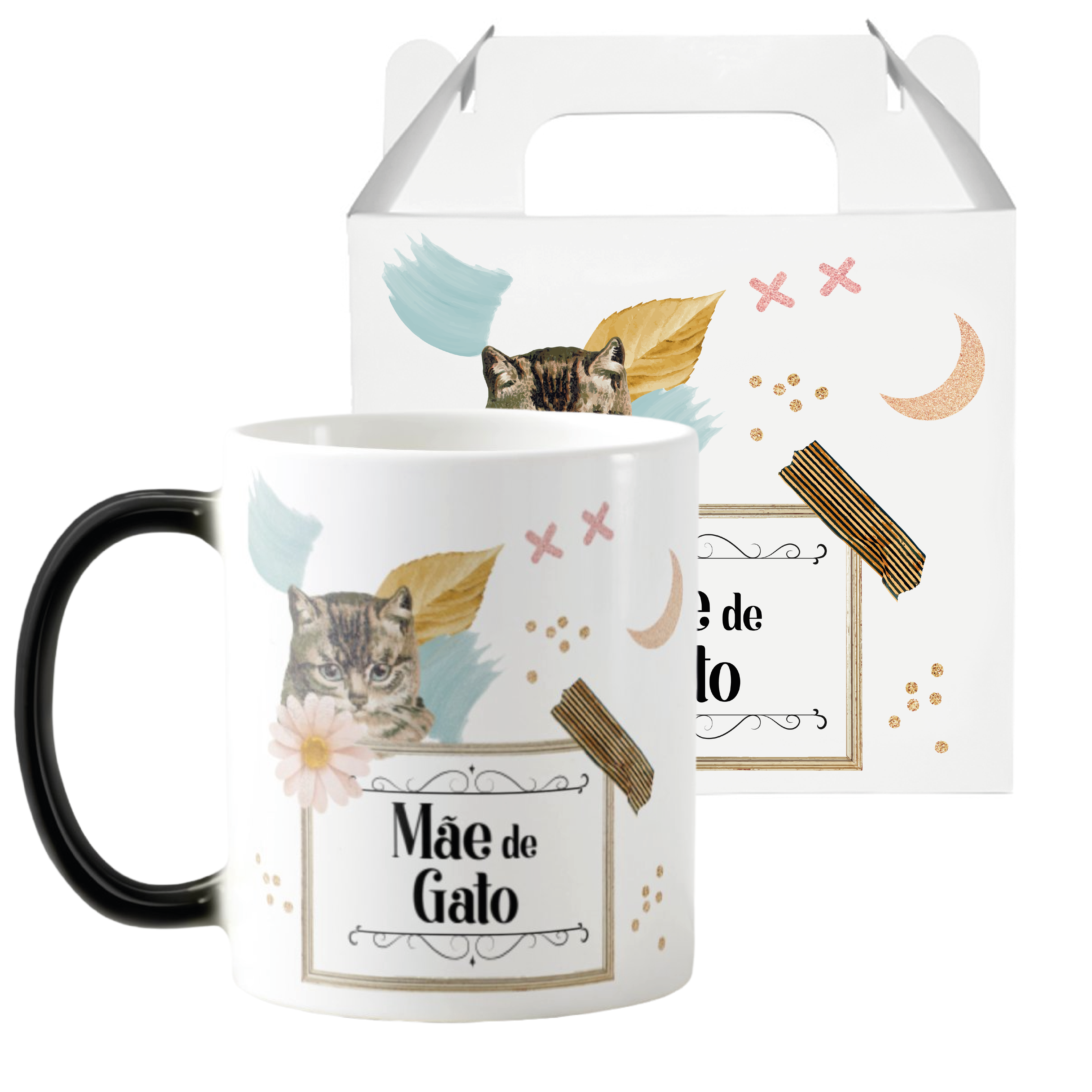 Caneca Mágica Presente Criativo para Mãe de Gato Gateira