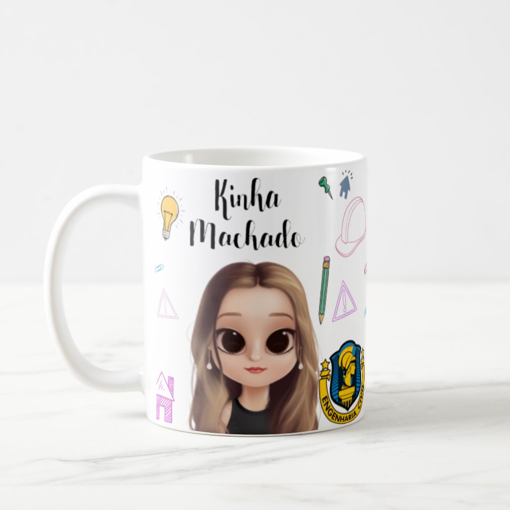 Caneca Engenheira Presente Profissão de Engenharia Civil - Profissões (Engenheiro(a))