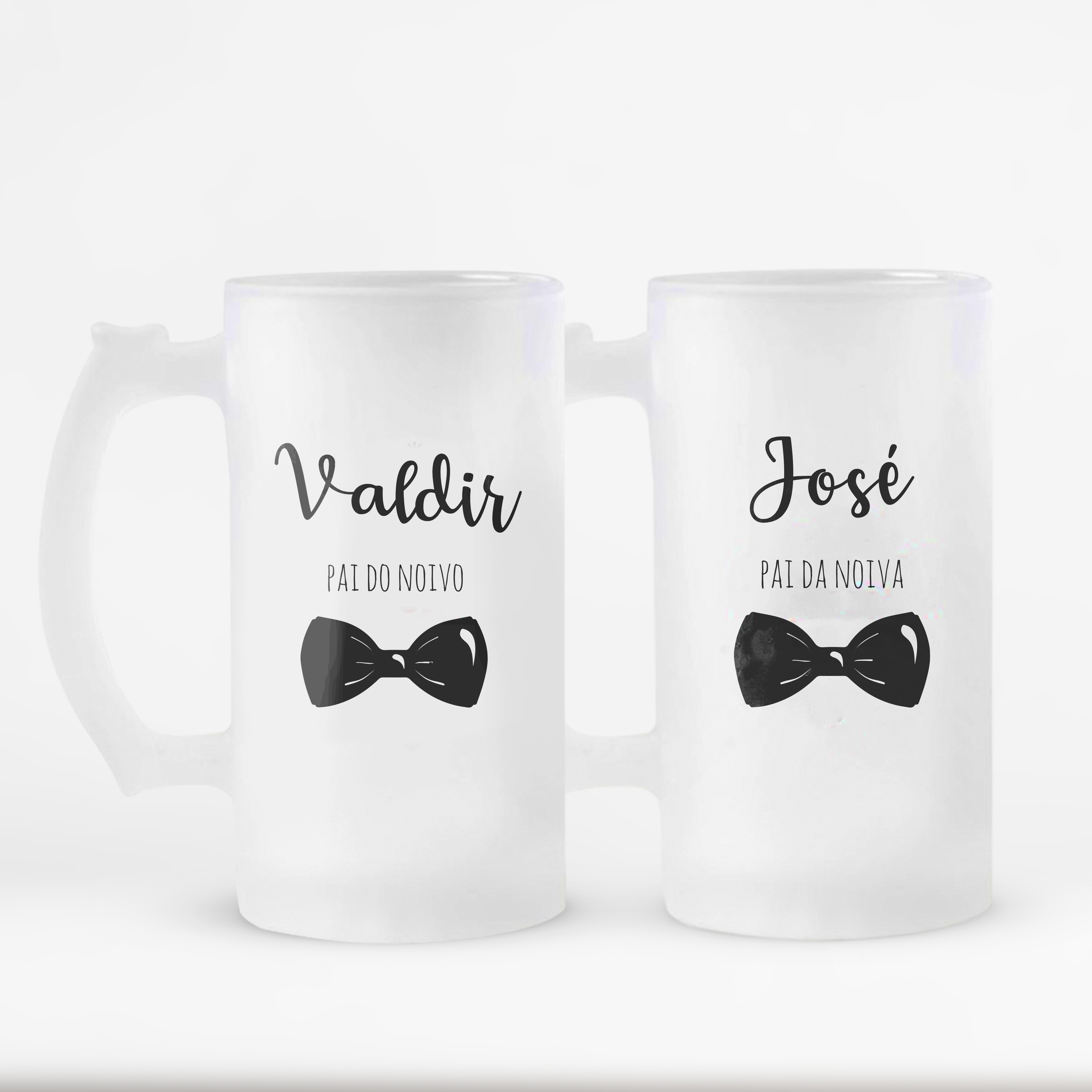Kit 2 Canecas Personalizadas Chopp Casamento Pais dos Noivos