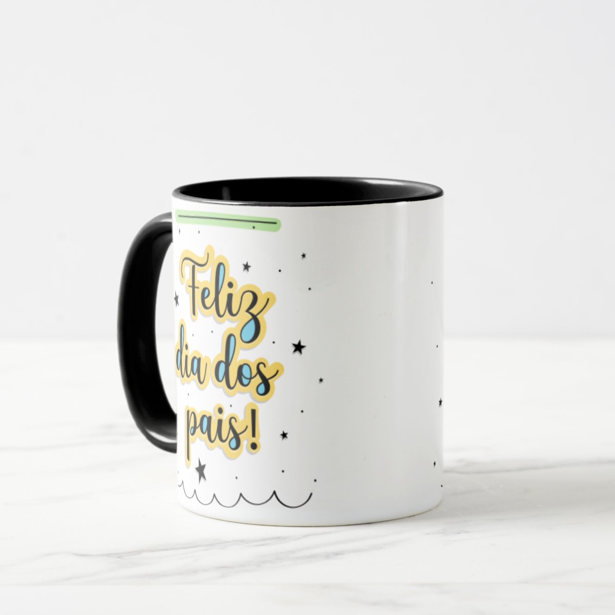 Caneca Feliz Dia dos Pais Presente Pai Escola Empresas