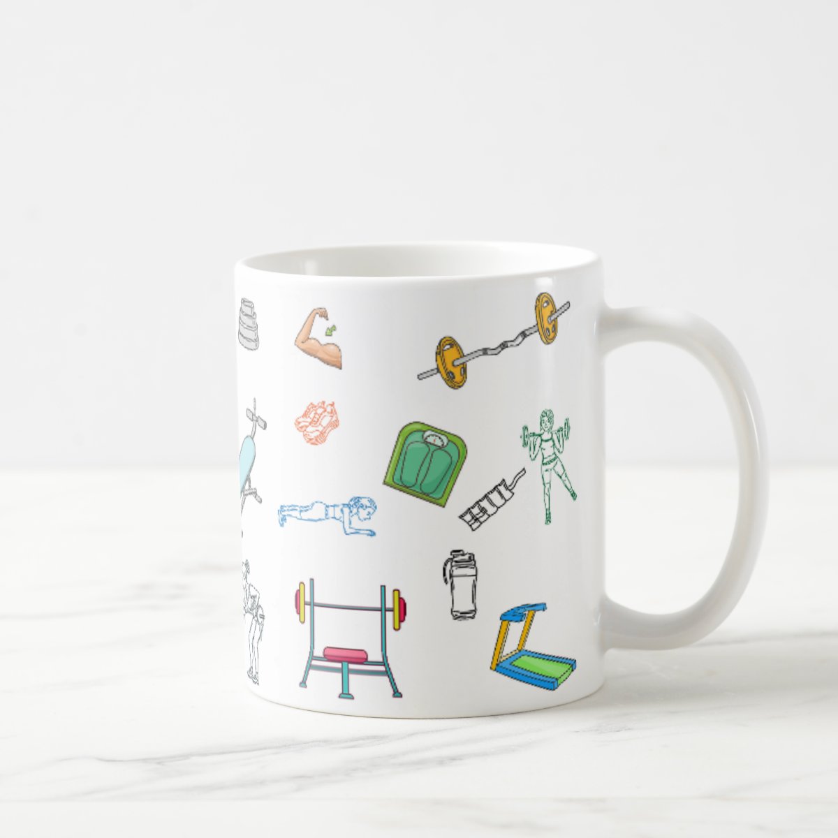 Caneca Personalizada com Frase Academia Foco Força e Fé
