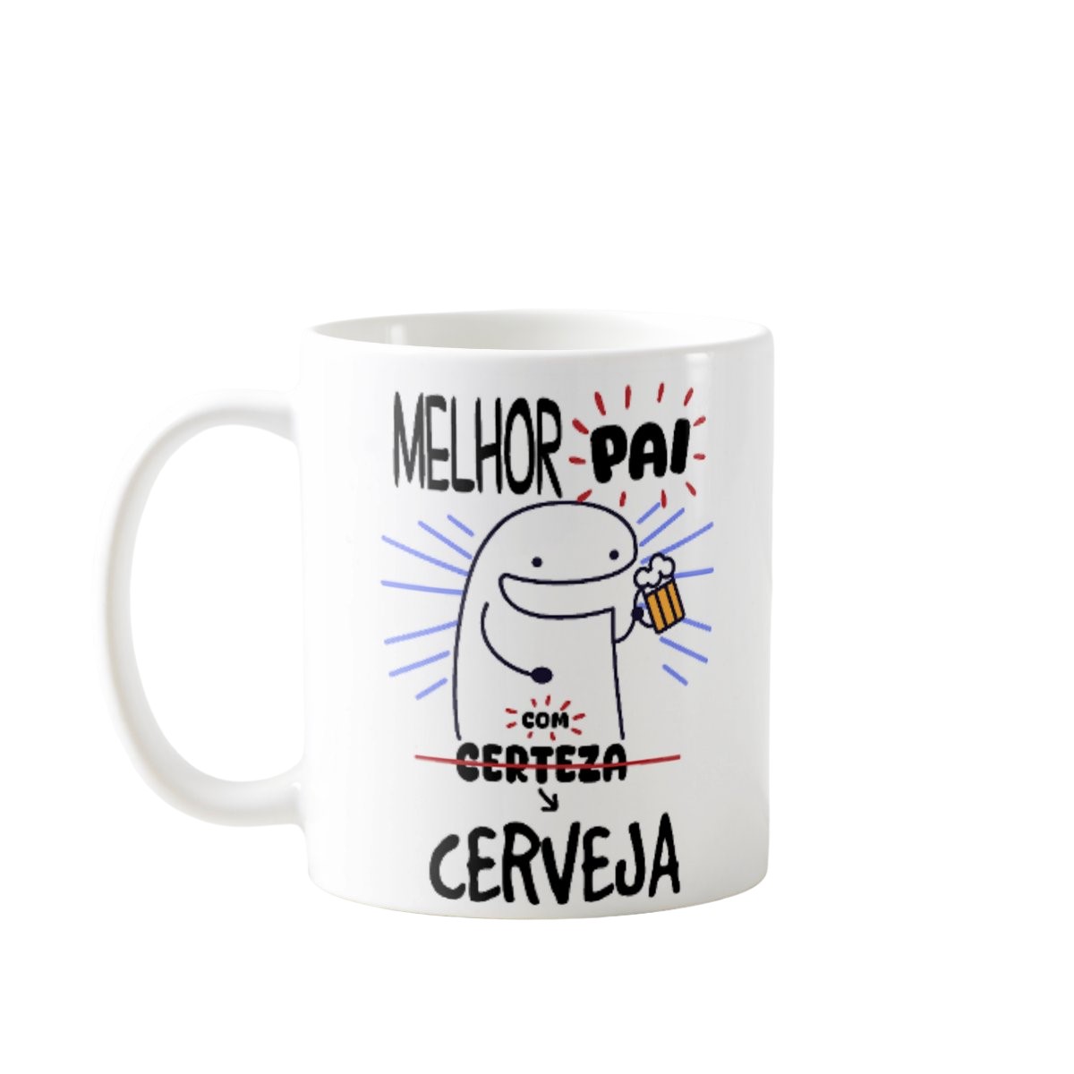 Caneca Personalizada Divertida Paizão Melhor Pai com Cerveja - Família (Pai)