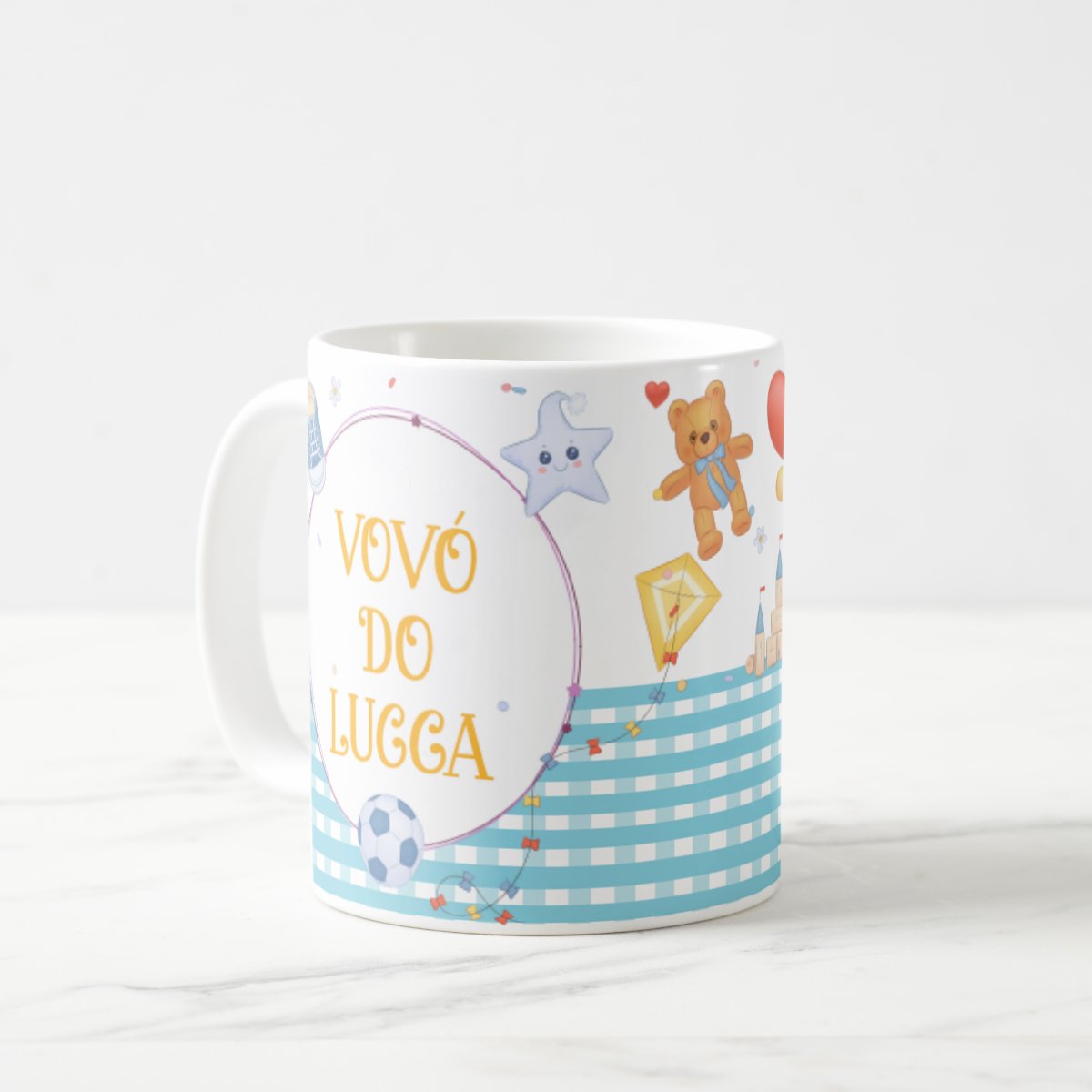 Caneca Presente Avô Vovó de Menino com Nome Dia dos Avós