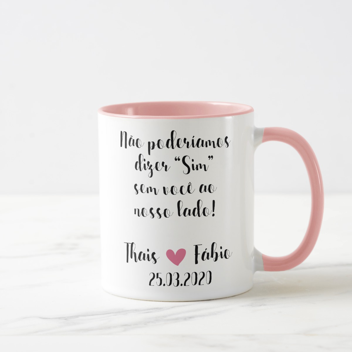 Caneca Presente Avó da Noiva Lembrança Casamento com Nomes