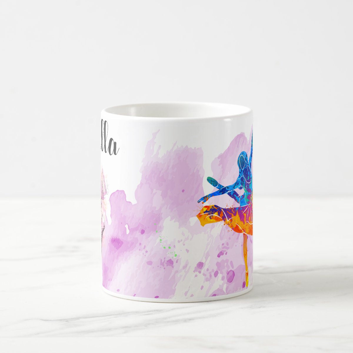 Caneca Personalizada Criativa Presente de Bailarina com Nome