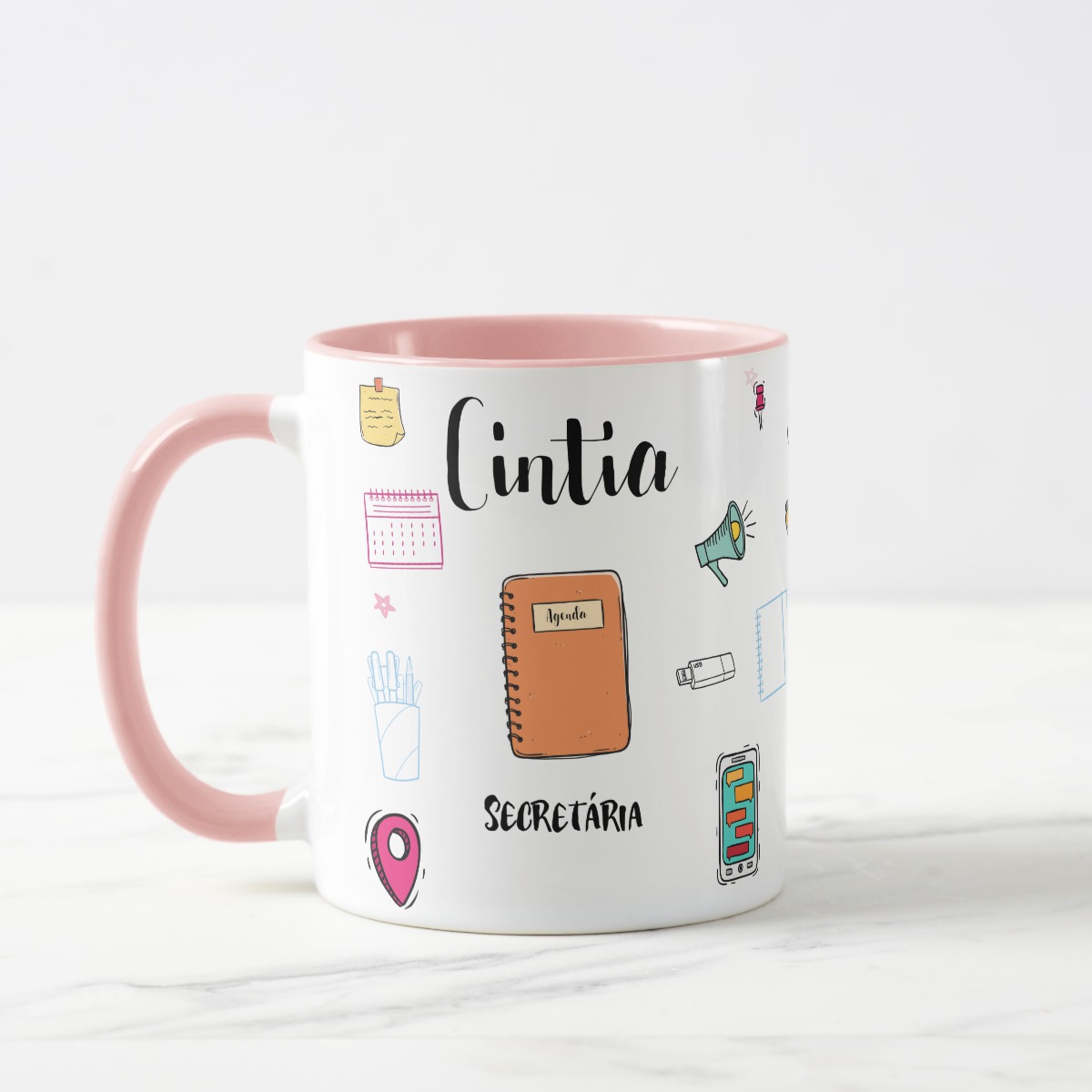 Caneca Divertida de Secretaria Executiva com Nome Profissão