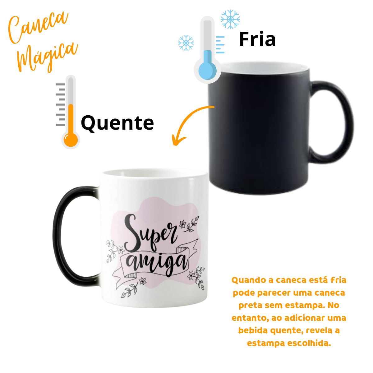 Caneca Mágica Presente Divertido Especial para Super Amiga - Outros (Amigo(a))