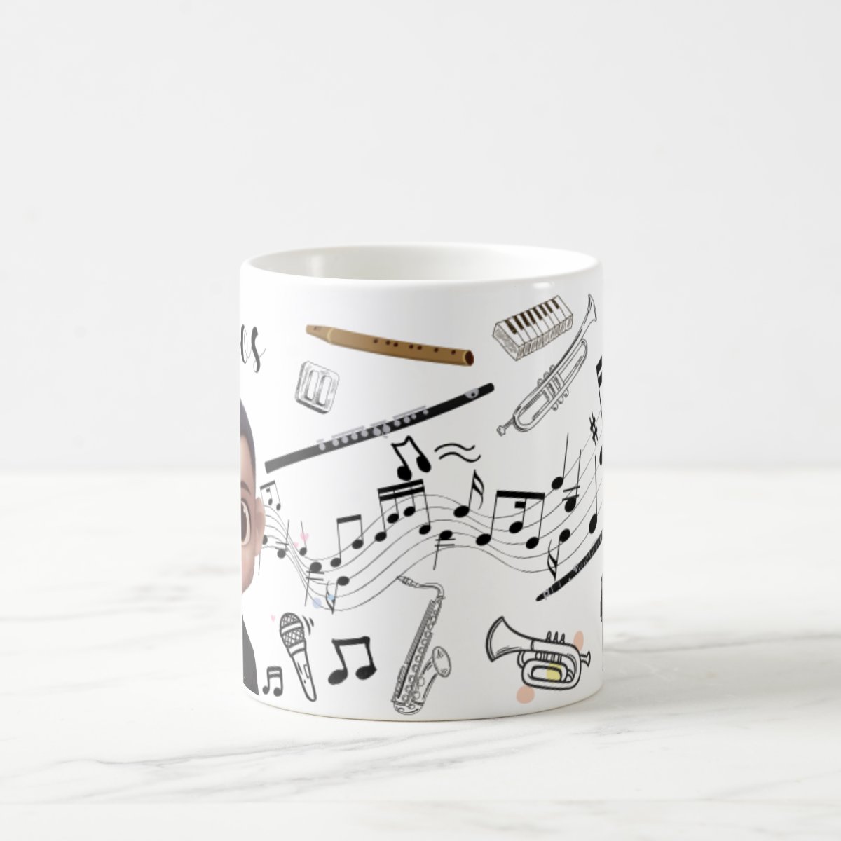 Caneca Presente Personalizado Músico Instrumentos Musicais