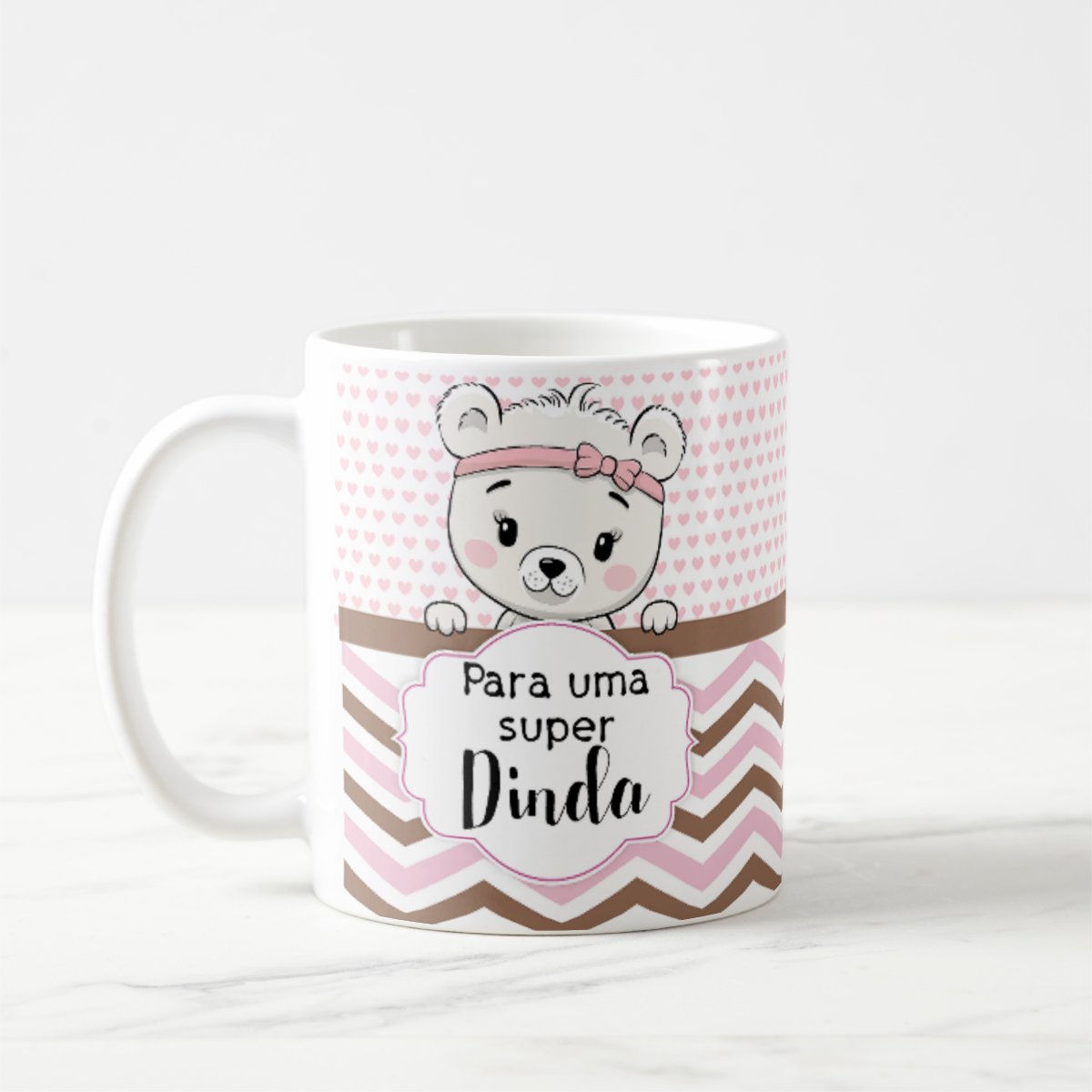 Kit 2 Canecas Personalizada Batismo Super Dindos de Menina