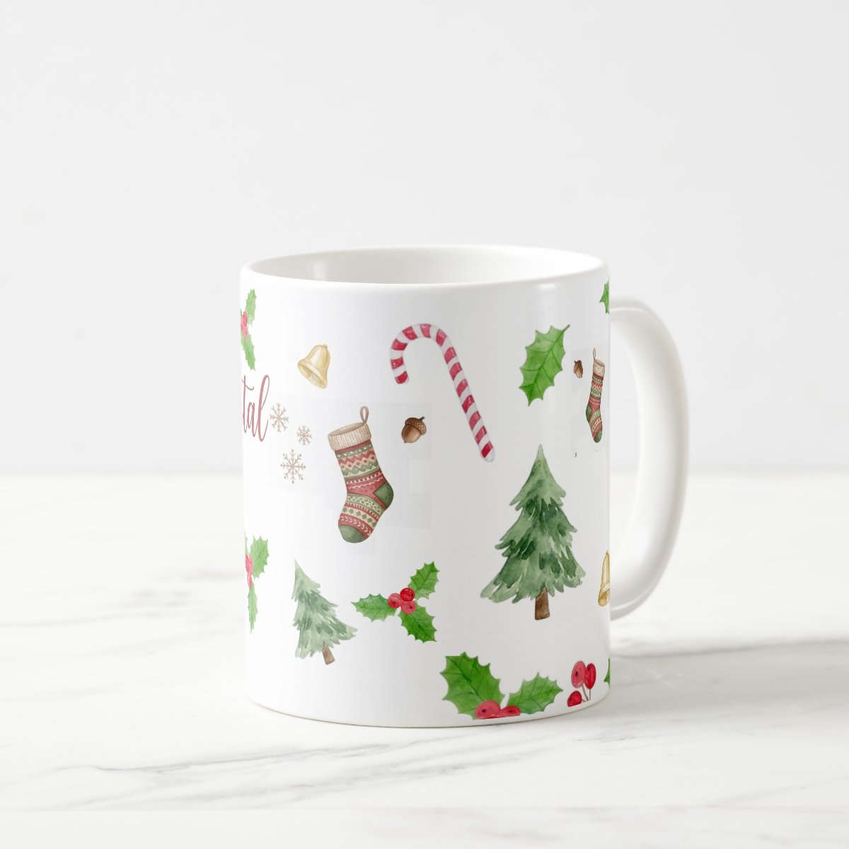 Caneca Primeiro Natal como Papai Presente Pronta Entrega Família 🎁