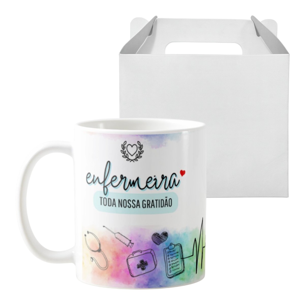 Caneca Personalizada Enfermagem Presente Gratidão Enfermeira
