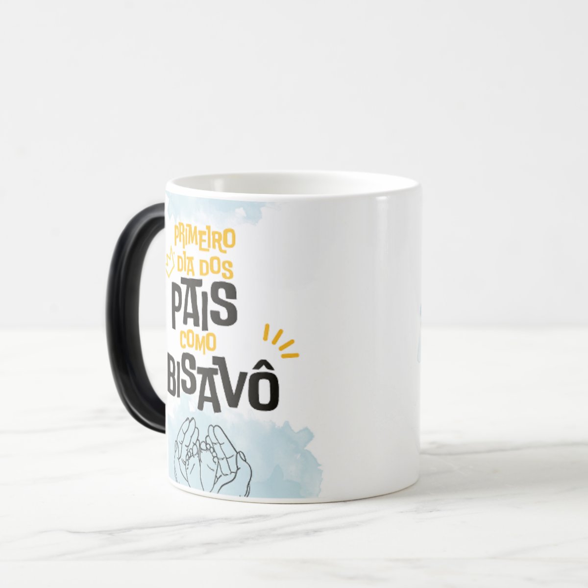 Caneca Mágica Criativa Família 1º Dia dos Pais Como Bisavô