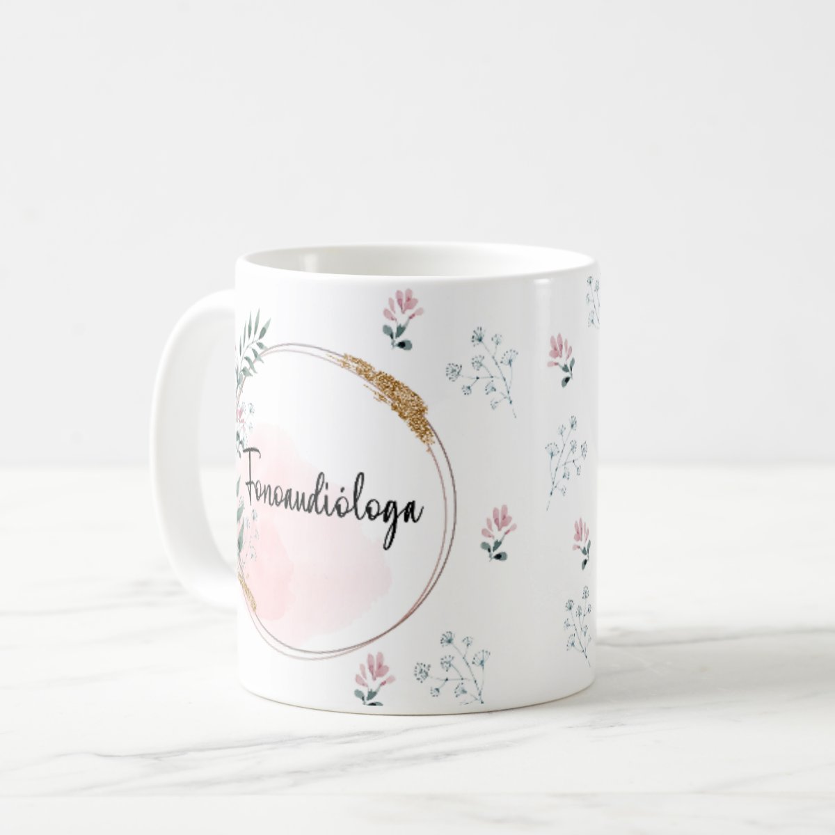 Caneca Feminina Delicada Presente Profissão Fonoaudióloga