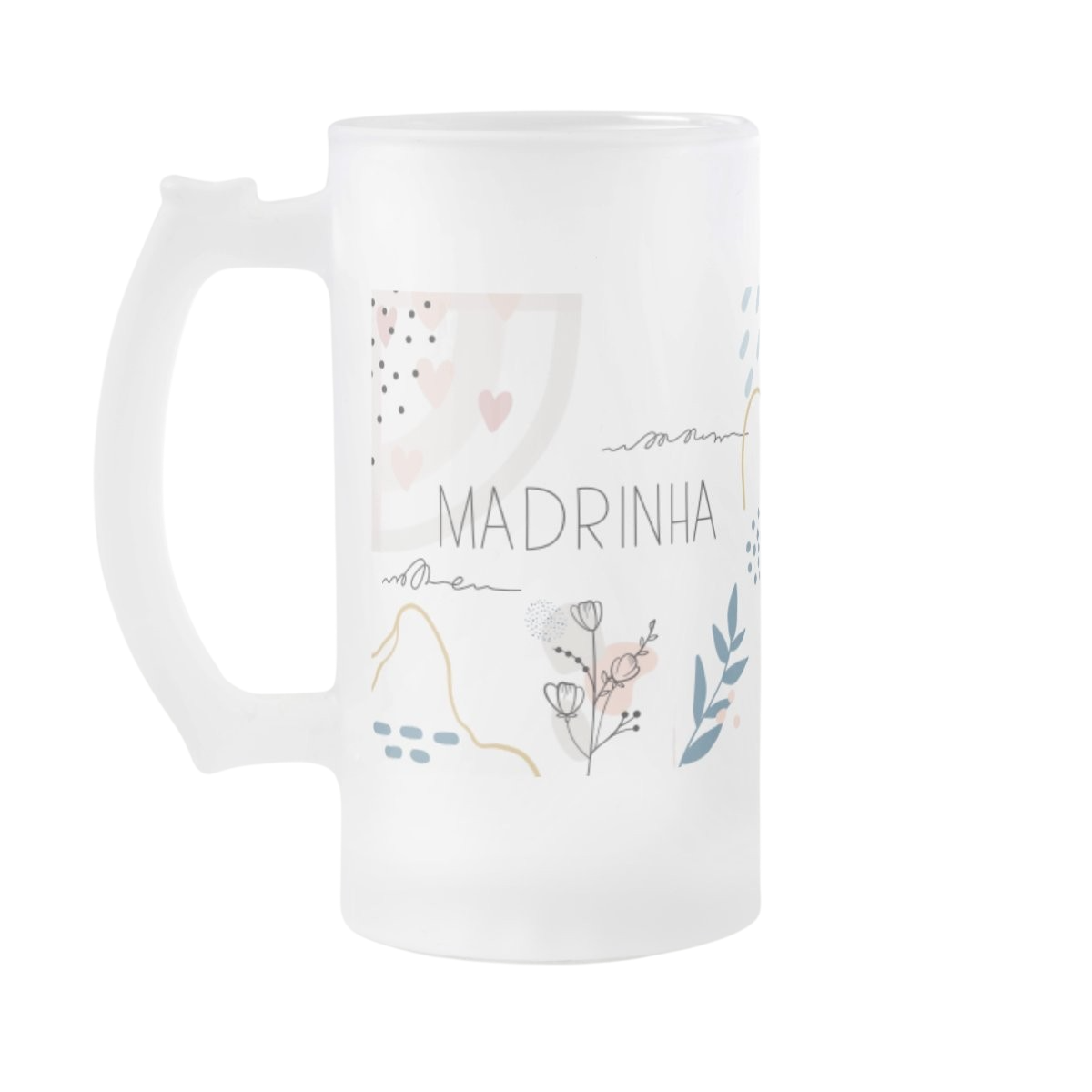 Caneca Minimalista Chopp Cerveja Presente para Madrinha - Batizado (Madrinha)