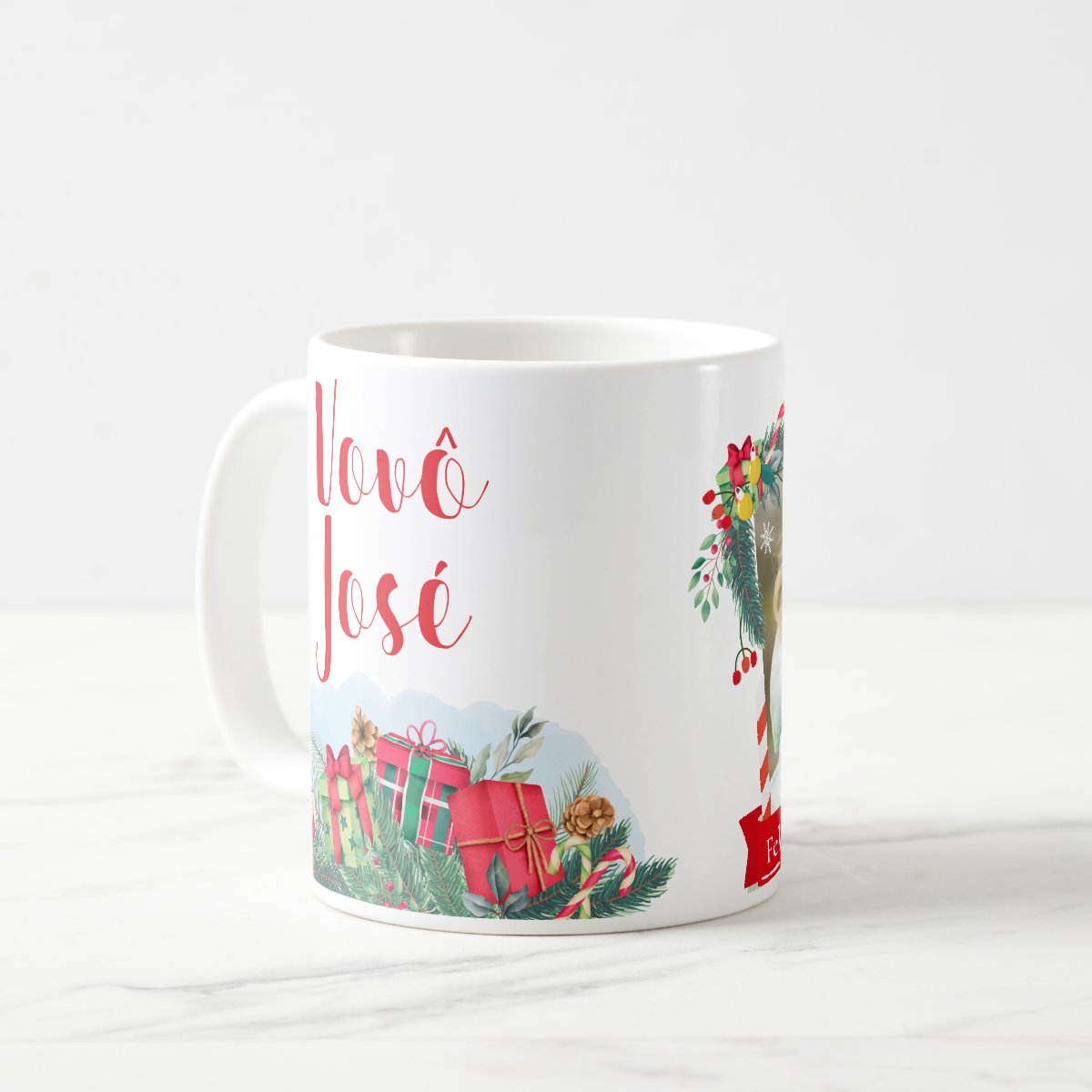 Caneca Natalina Personalizada com Foto Avô