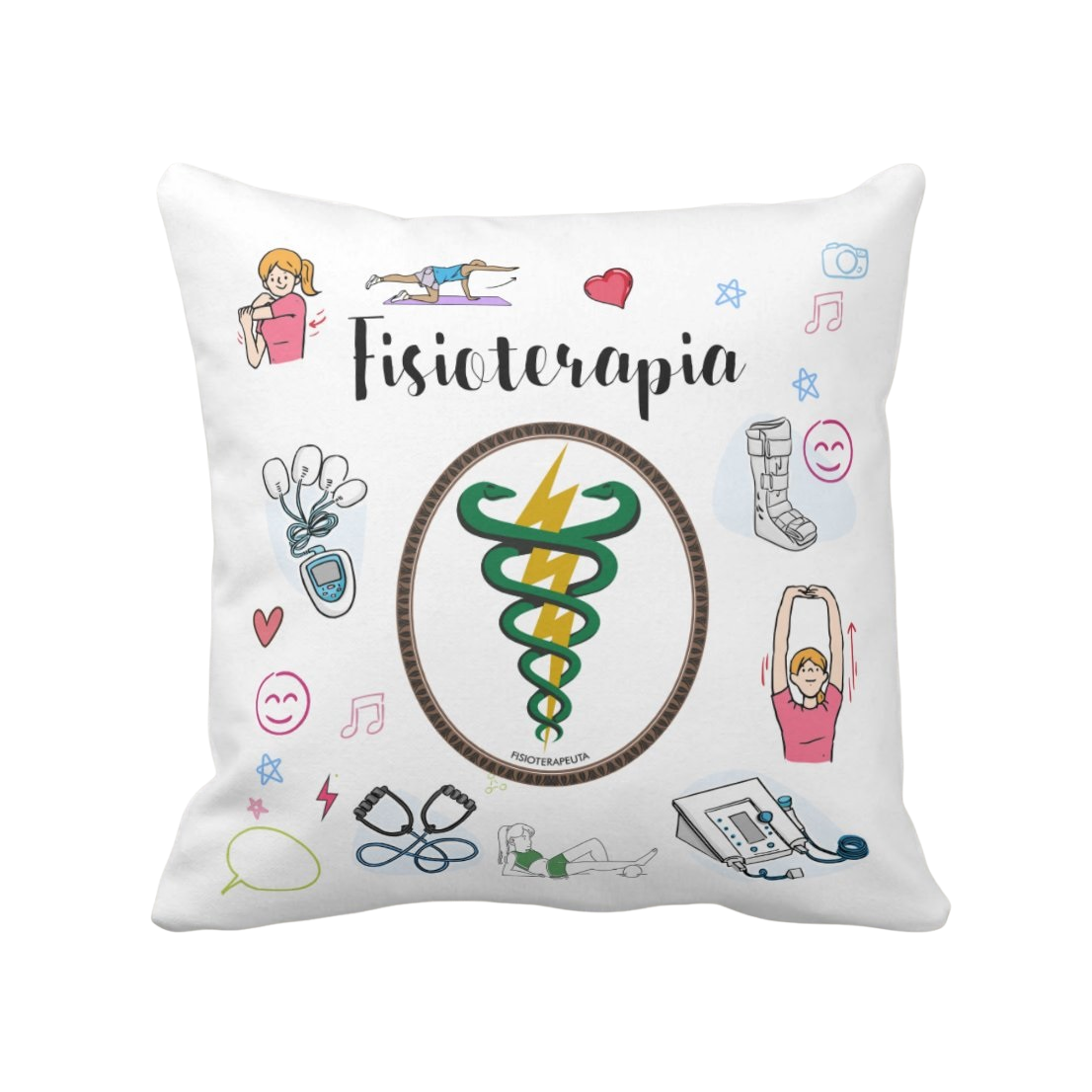 Almofada Decorativa Fisioterapia - Profissões (Fisioterapeuta)