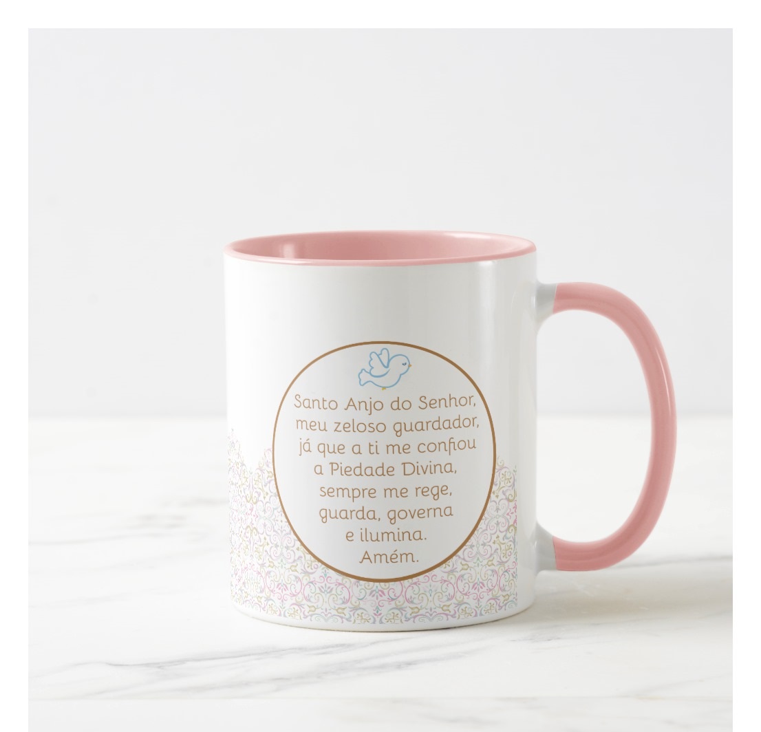  Caneca Batismo Dinda Presente Personalizada Com Nome