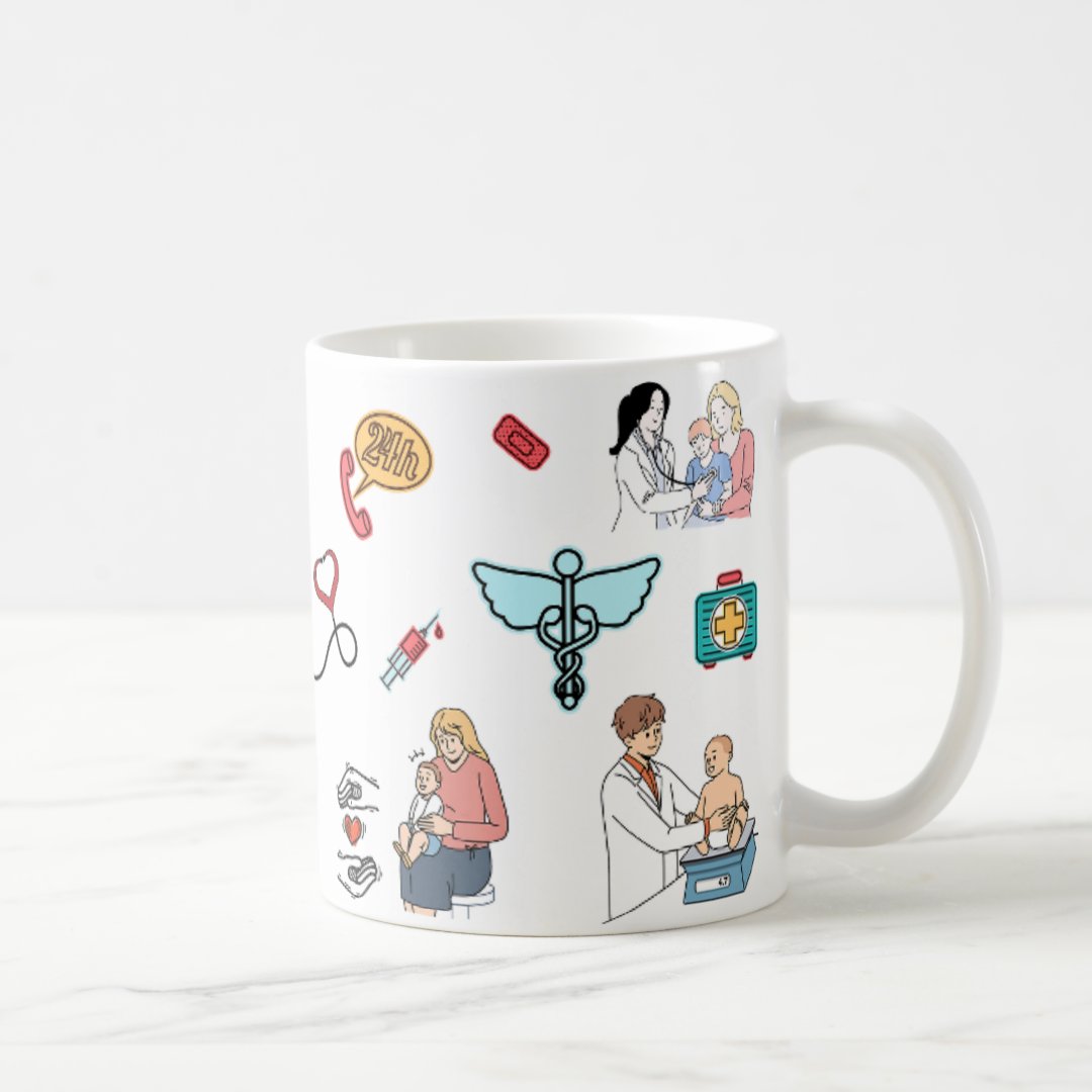Caneca Presente Especial com Nome para Médico Pediatra