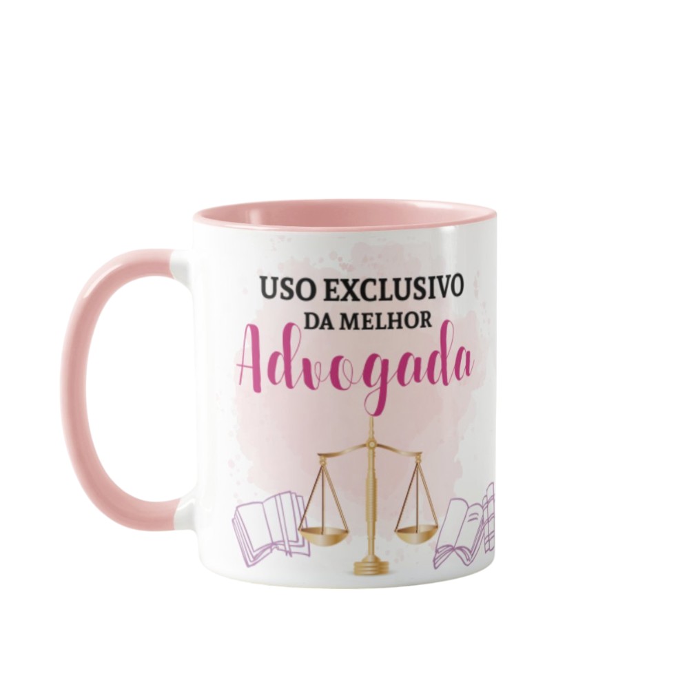 Caneca Direito Presente Profissão Melhor Advogada Especial - Profissões (Advogado(a))