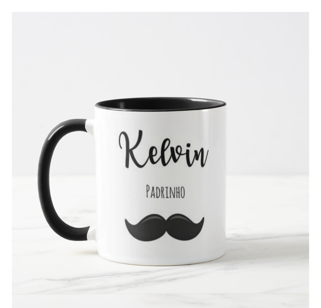 Caneca Lembrança de Casamento Personalizada para Padrinho