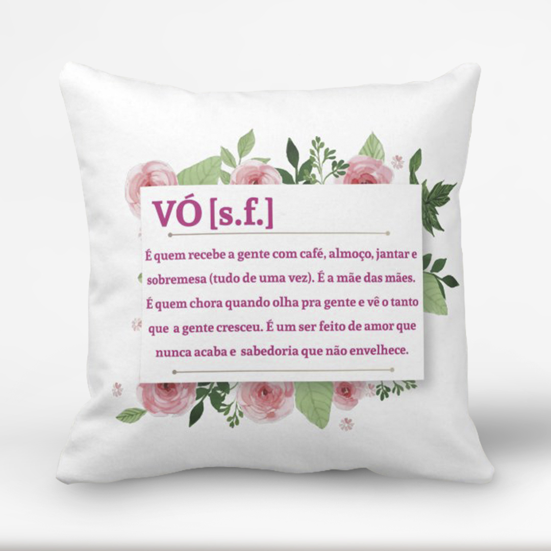 Conjunto Almofada Decorativa e Caneca Avó Vovó Significado