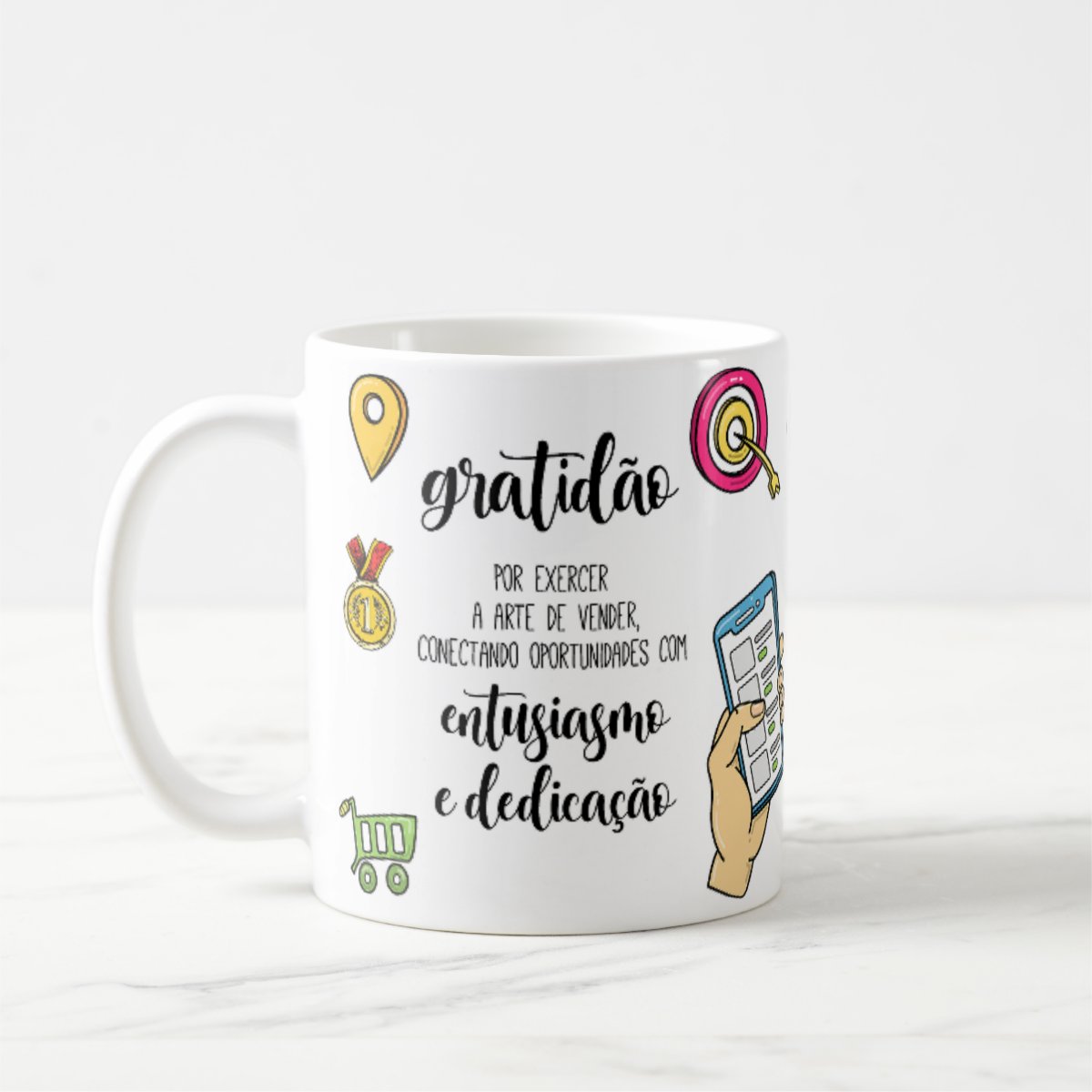 Caneca Profissão Presente Profissionais de Vendas Comercial