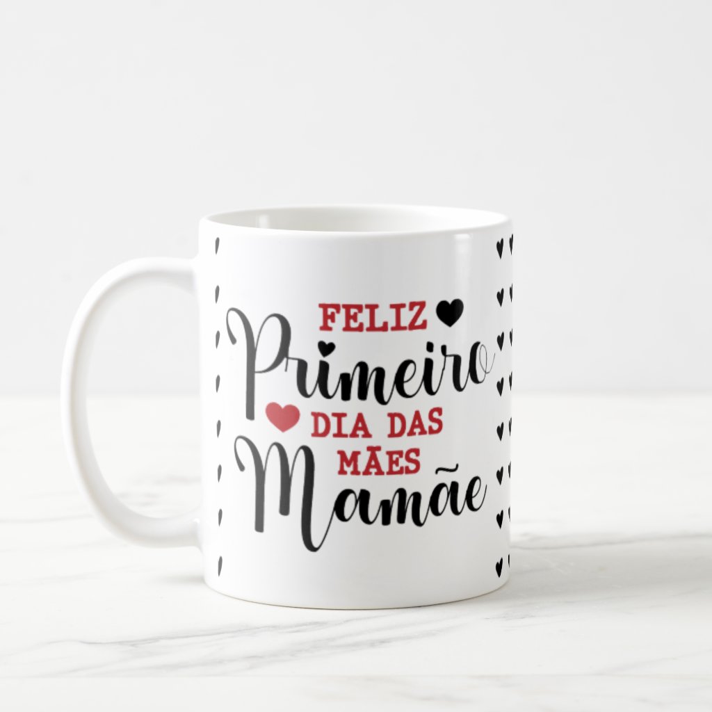 Kit Presente Primeiro Dia das Mães Almofada e Caneca Mamãe